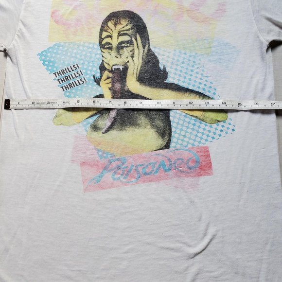 Rare Vintage 80s Poison Band Tee 1989 Scream Tour - Picture 13 of 16
